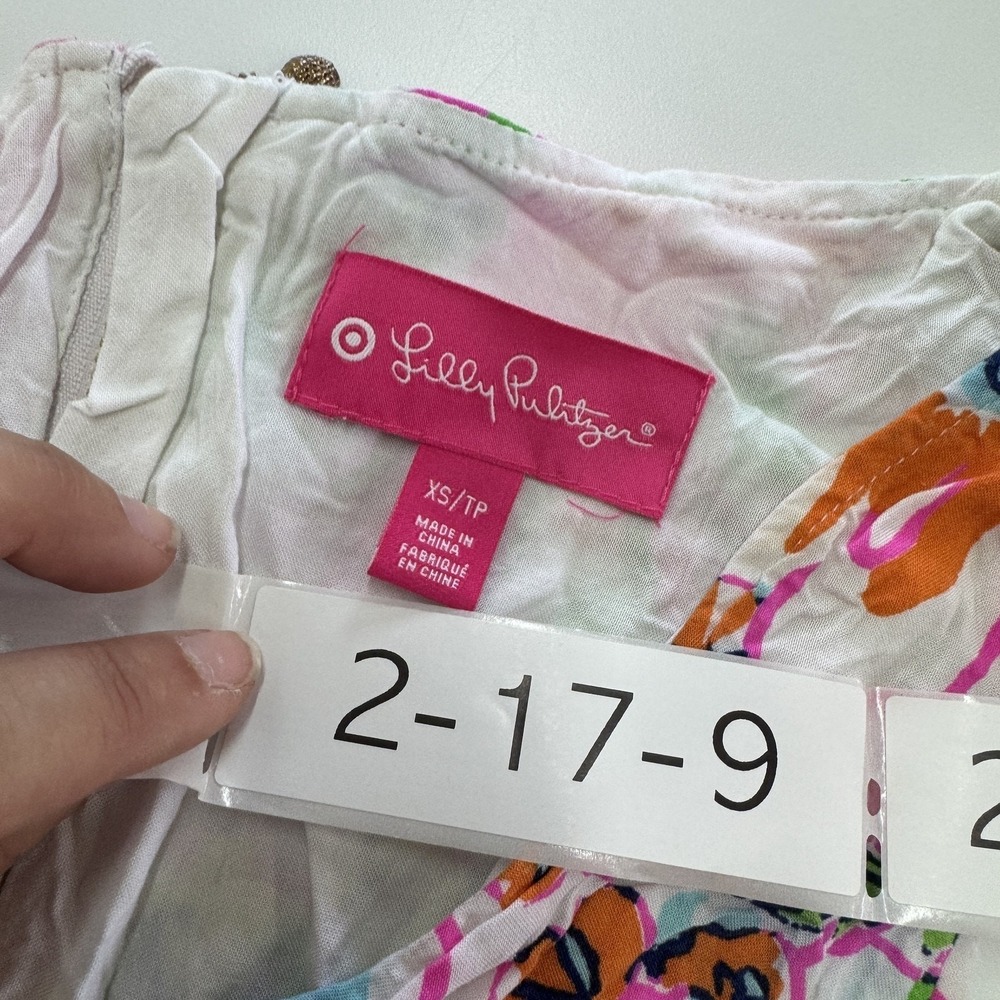 Lilly Pulitzer for Target Top Women XS Multicolor Floral Nosie Posie Preppy Boho - Picture 5 of 8